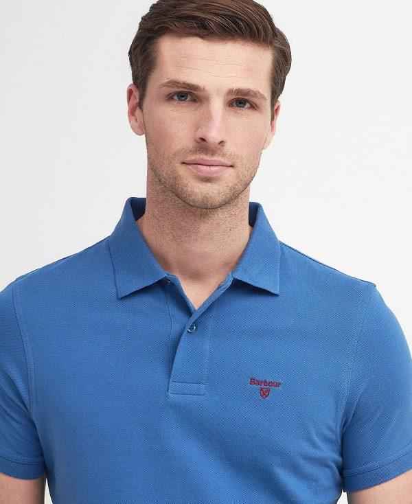 Barbour Lightweight Sports Polo Shirt Blå | BABO88099