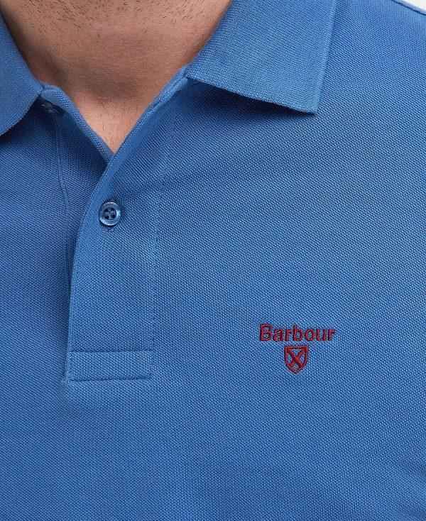 Barbour Lightweight Sports Polo Shirt Blå | BABO88099