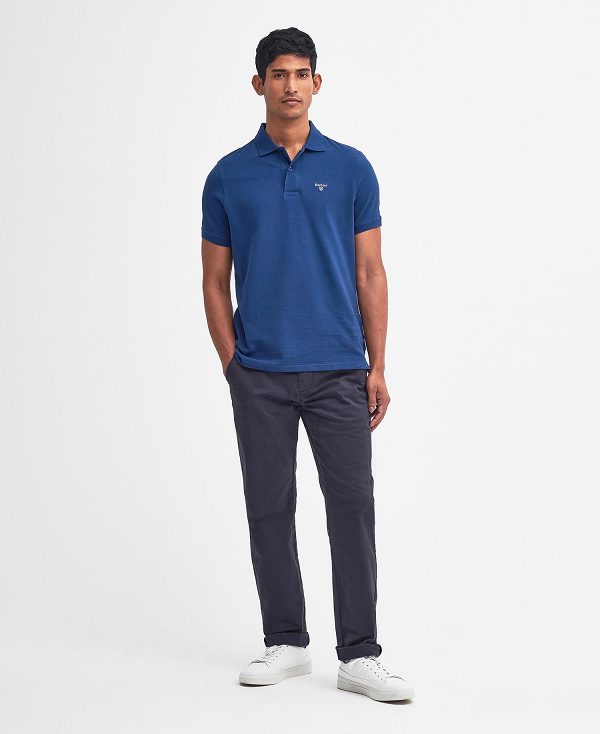 Barbour Lightweight Sports Polo Shirt Blå | BABO88101