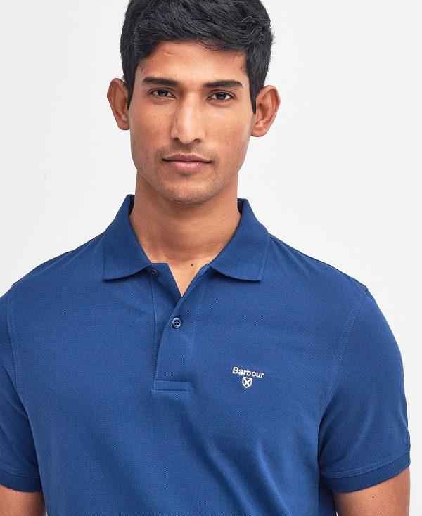 Barbour Lightweight Sports Polo Shirt Blå | BABO88101