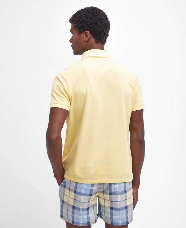 Barbour Lightweight Sports Polo Shirt Citron | BABO88105