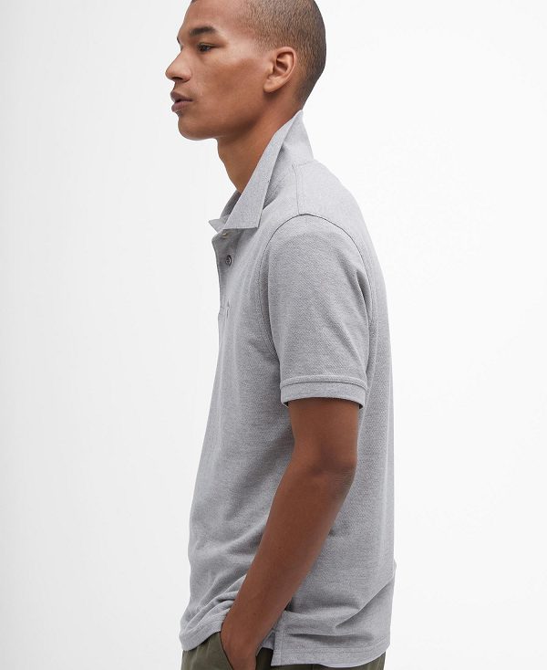 Barbour Lightweight Sports Polo Shirt Grå | BABO88213