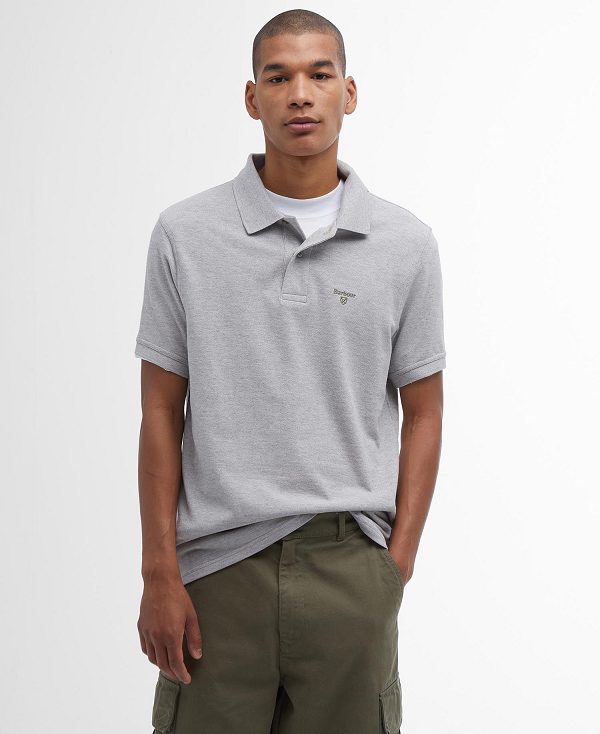 Barbour Lightweight Sports Polo Shirt Grå | BABO88213