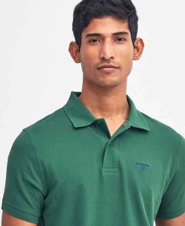 Barbour Lightweight Sports Polo Shirt Grøn | BABO88093