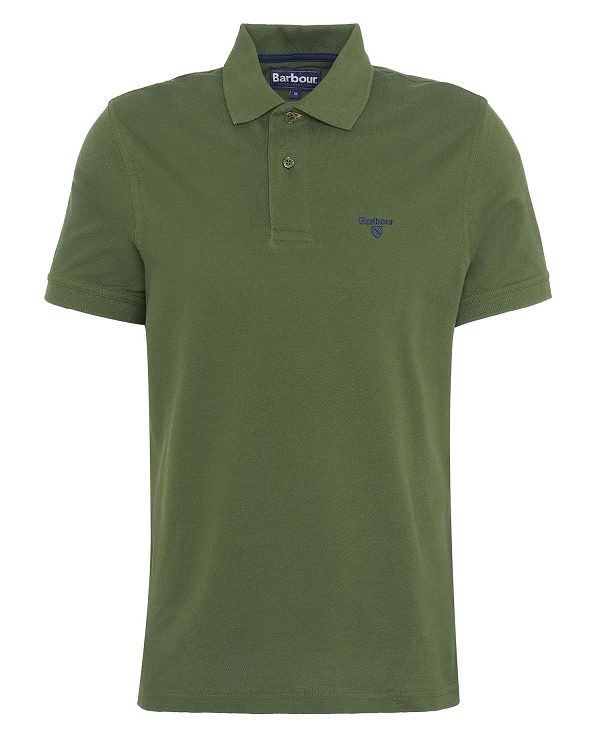 Barbour Lightweight Sports Polo Shirt Grøn | BABO88097