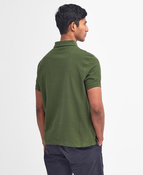 Barbour Lightweight Sports Polo Shirt Grøn | BABO88097