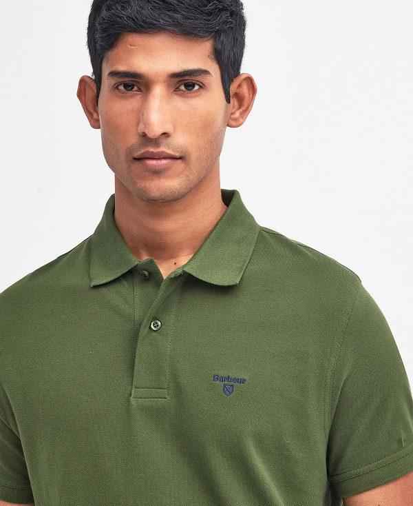 Barbour Lightweight Sports Polo Shirt Grøn | BABO88097