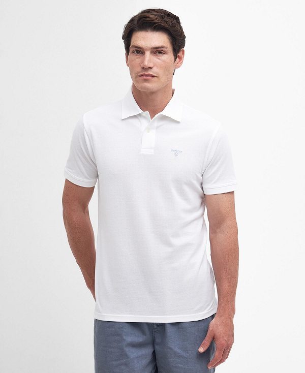 Barbour Lightweight Sports Polo Shirt Hvide | BABO88106