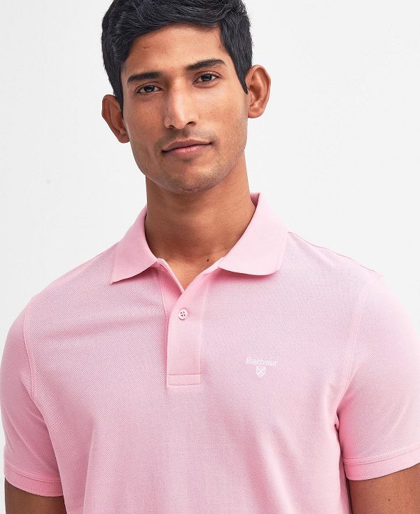 Barbour Lightweight Sports Polo Shirt Lyserød | BABO88092