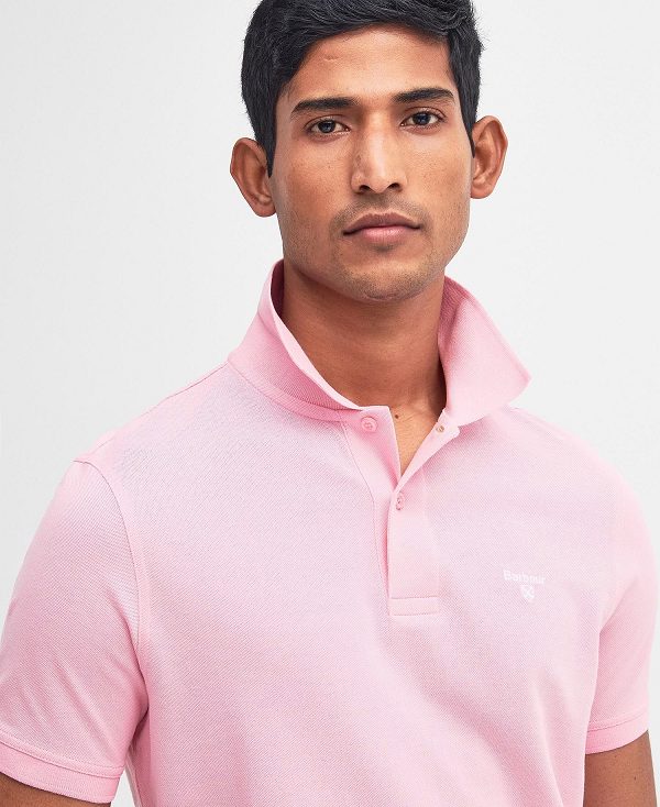 Barbour Lightweight Sports Polo Shirt Lyserød | BABO88092