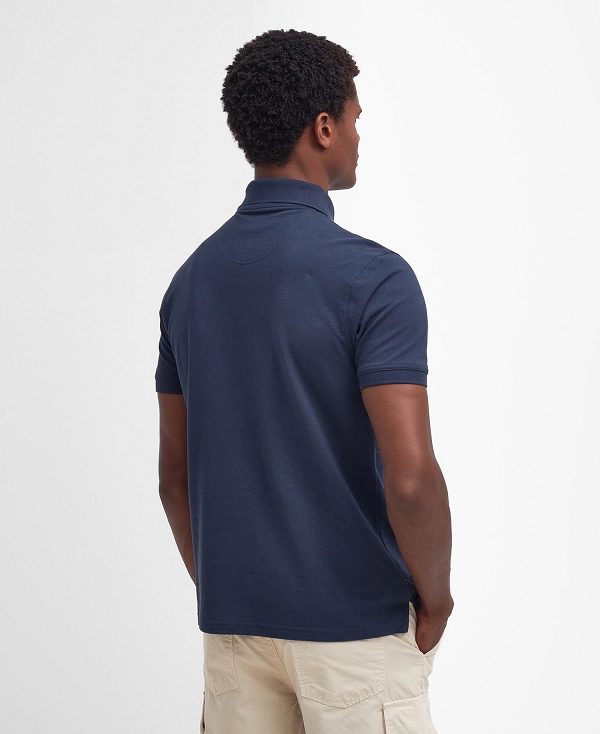 Barbour Lightweight Sports Polo Shirt Mørkeblå | BABO88206