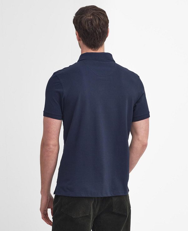 Barbour Lightweight Sports Polo Shirt Mørkeblå | BABO88234