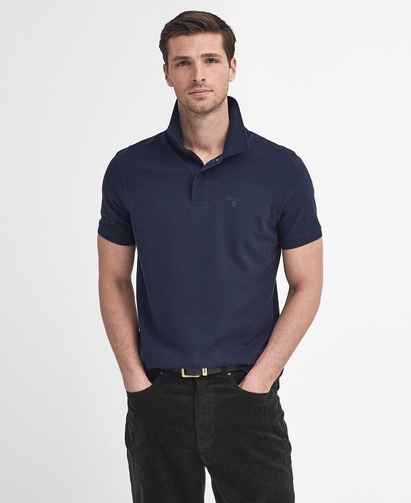 Barbour Lightweight Sports Polo Shirt Mørkeblå | BABO88234