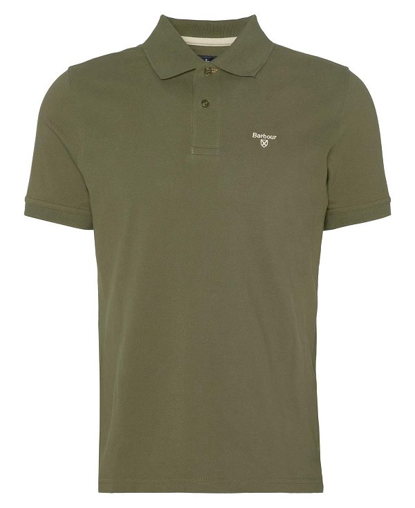 Barbour Lightweight Sports Polo Shirt Olivengrøn | BABO88094