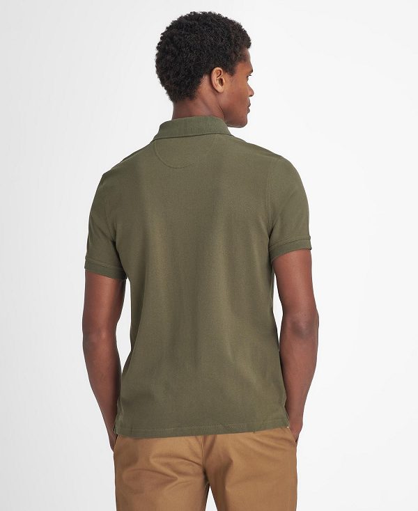 Barbour Lightweight Sports Polo Shirt Olivengrøn | BABO88094