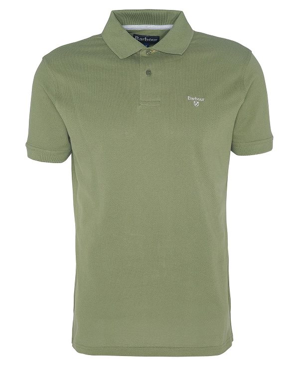 Barbour Lightweight Sports Polo Shirt Olivengrøn | BABO88108