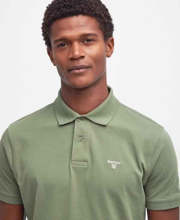 Barbour Lightweight Sports Polo Shirt Olivengrøn | BABO88108