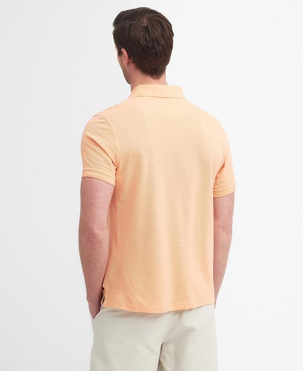 Barbour Lightweight Sports Polo Shirt Orange | BABO88098