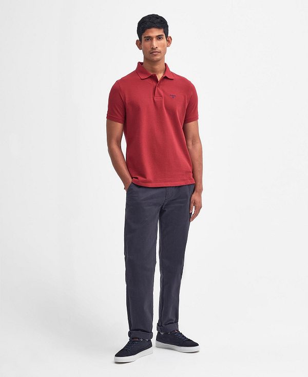 Barbour Lightweight Sports Polo Shirt Rød | BABO88089