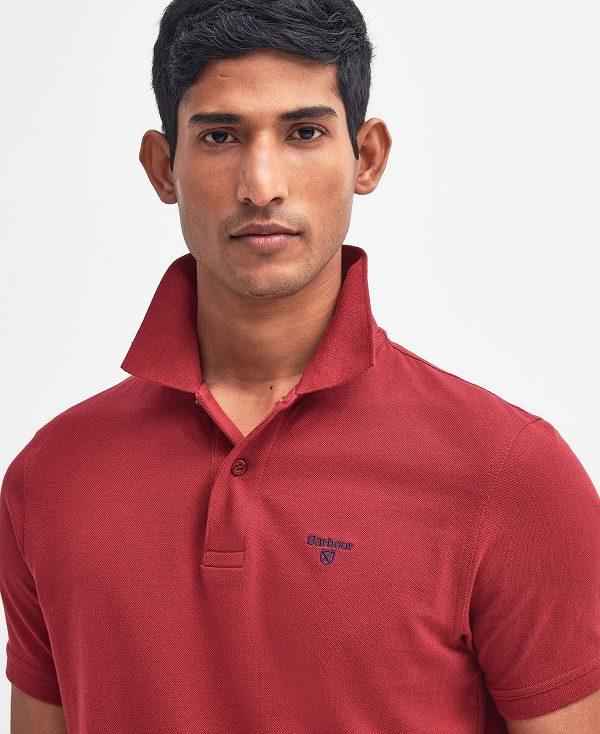 Barbour Lightweight Sports Polo Shirt Rød | BABO88089