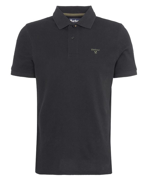 Barbour Lightweight Sports Polo Shirt Sort | BABO88102