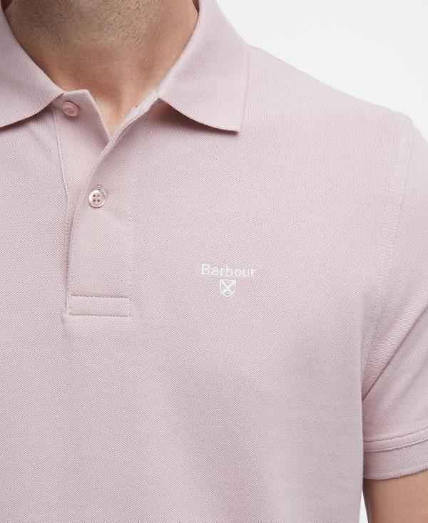 Barbour Lightweight Sports Short-sleeved Polo Shirt Lyserød | BABO88211