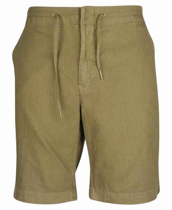 Barbour Linen Cotton Mix Shorts Grøn | BABO88741