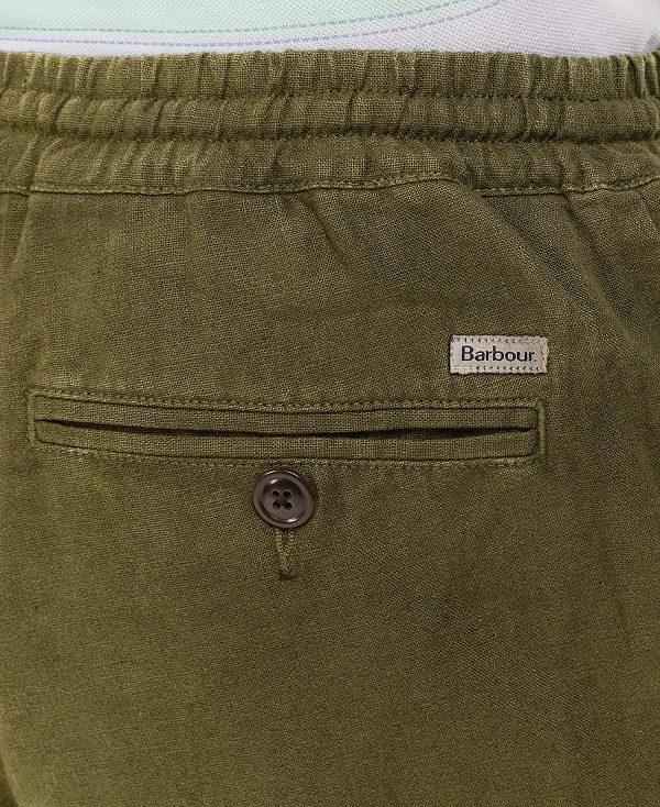 Barbour Linen Cotton Mix Shorts Grøn | BABO88741