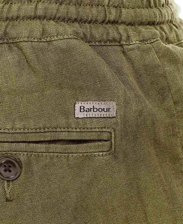 Barbour Linen Cotton Mix Shorts Grøn | BABO88741