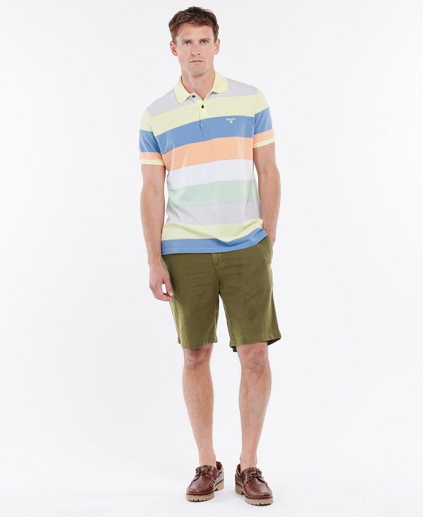 Barbour Linen Cotton Mix Shorts Grøn | BABO88741