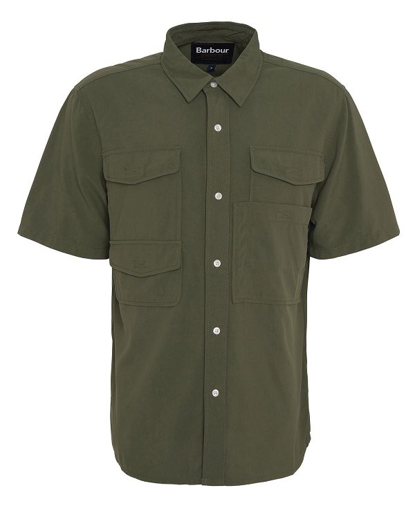 Barbour Lisle Safari Oversized Short-sleeved Shirt Olivengrøn | BABO87753