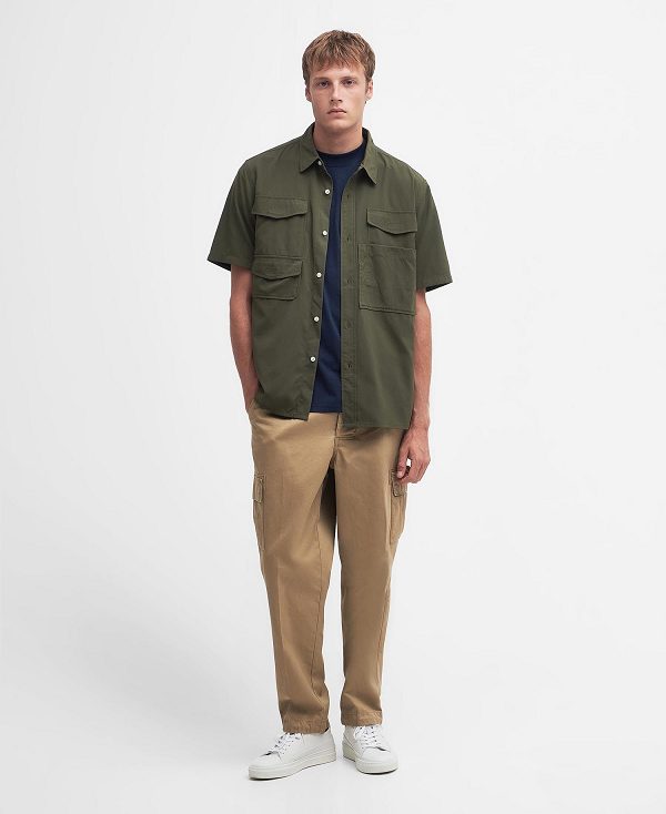 Barbour Lisle Safari Oversized Short-sleeved Shirt Olivengrøn | BABO87753