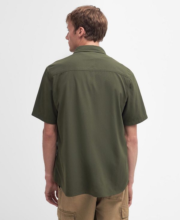 Barbour Lisle Safari Oversized Short-sleeved Shirt Olivengrøn | BABO87753