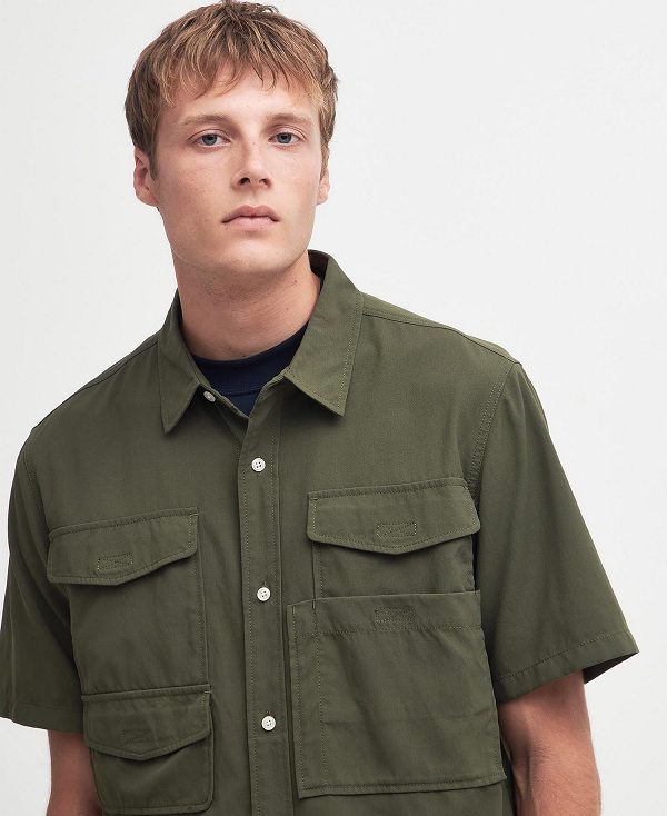 Barbour Lisle Safari Oversized Short-sleeved Shirt Olivengrøn | BABO87753