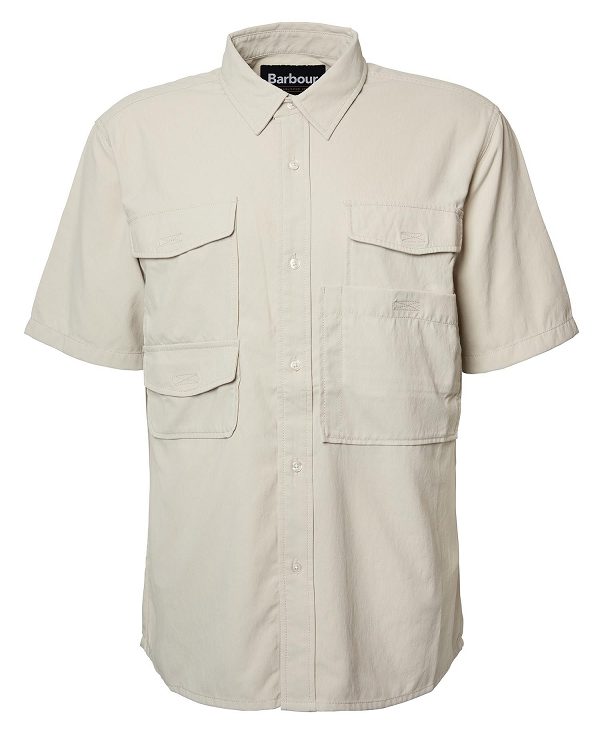 Barbour Lisle Safari Oversized Short-sleeved Shirt Hvide | BABO87754