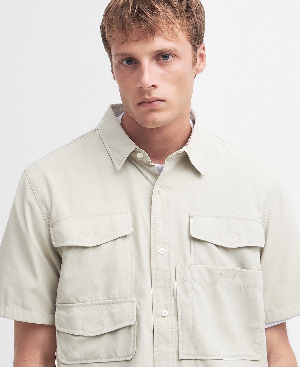 Barbour Lisle Safari Oversized Short-sleeved Shirt Hvide | BABO87754