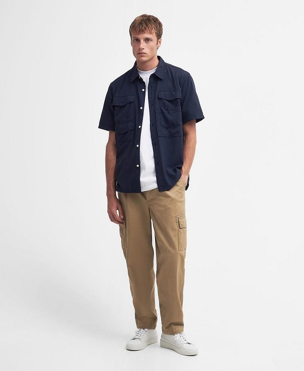 Barbour Lisle Safari Oversized Short-sleeved Shirt Mørkeblå | BABO87755