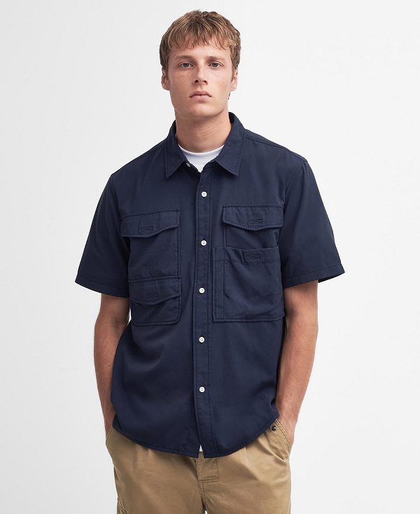 Barbour Lisle Safari Oversized Short-sleeved Shirt Mørkeblå | BABO87755