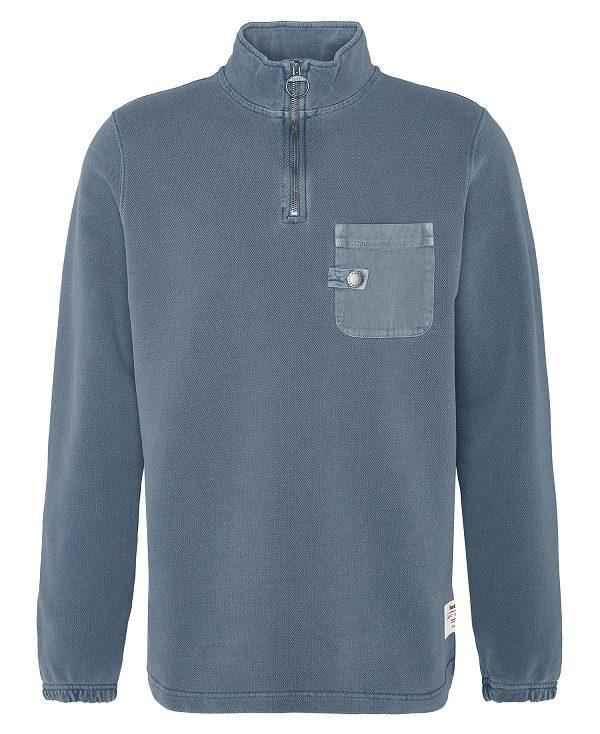 Barbour Liverton Half-zip Sweatshirt Blå | BABO88461