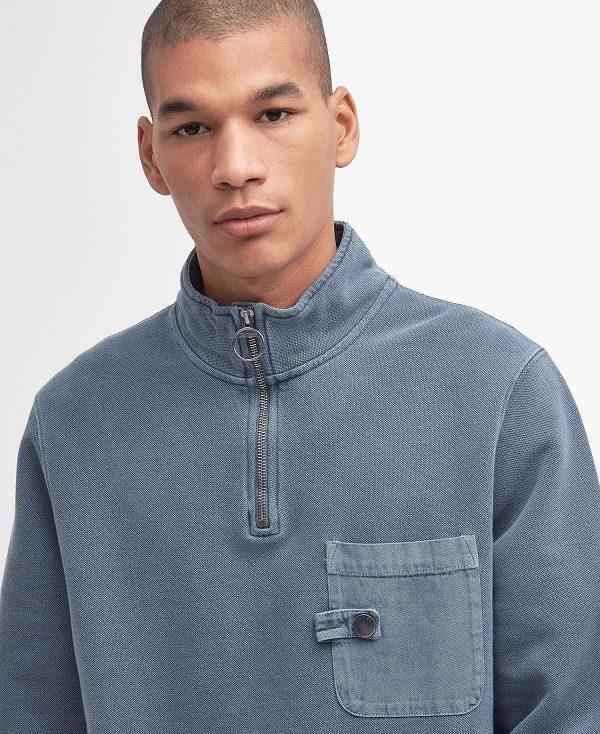 Barbour Liverton Half-zip Sweatshirt Blå | BABO88461