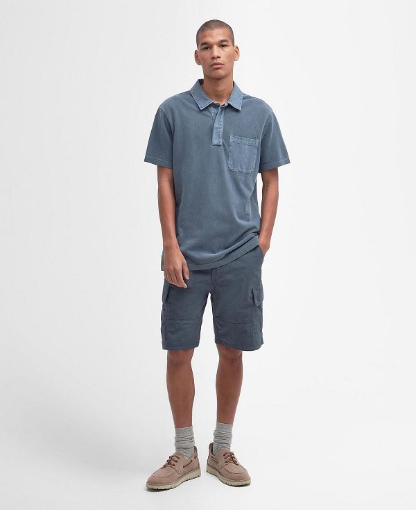 Barbour Liverton Short-sleeved Polo Shirt Blå | BABO88181