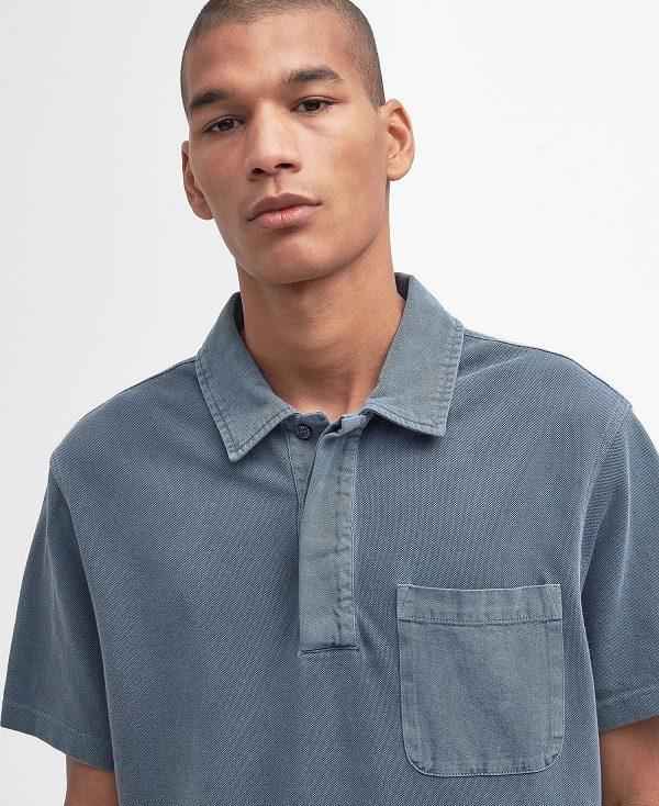 Barbour Liverton Short-sleeved Polo Shirt Blå | BABO88181