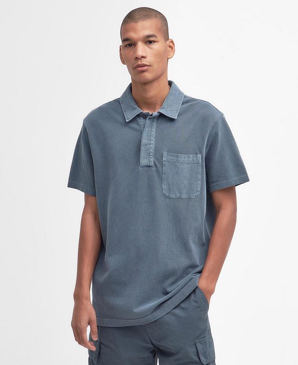 Barbour Liverton Short-sleeved Polo Shirt Blå | BABO88181