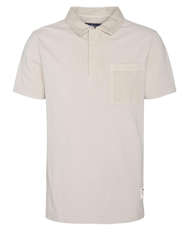 Barbour Liverton Short-sleeved Polo Shirt Beige | BABO88185