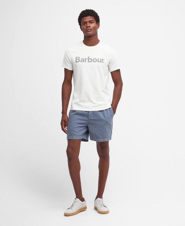 Barbour Logo T-shirt Hvide | BABO88314