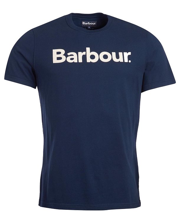 Barbour Logo T-shirt Mørkeblå | BABO88285