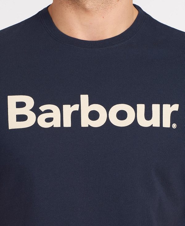 Barbour Logo T-shirt Mørkeblå | BABO88285