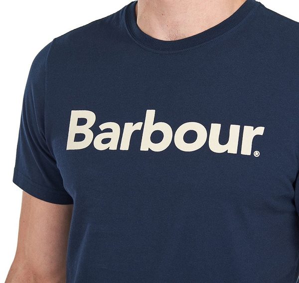 Barbour Logo T-shirt Mørkeblå | BABO88285