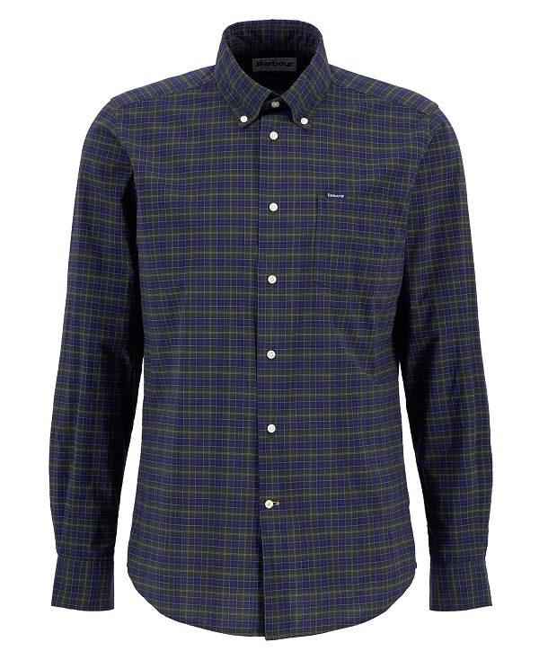 Barbour Lomond Tailored Fit Shirt Mørkeblå | BABO87853