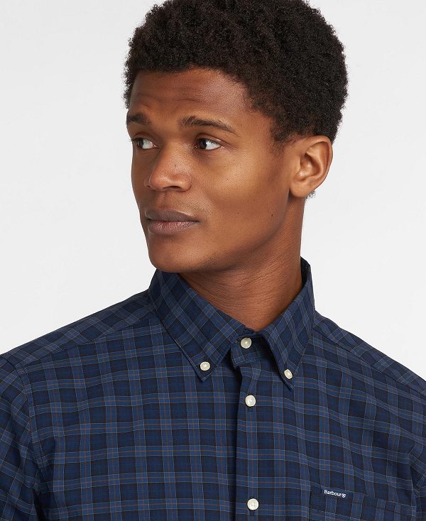 Barbour Lomond Tailored Fit Shirt Mørkeblå | BABO87856